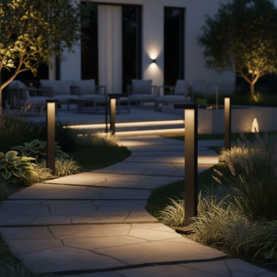 Stalp ornamental de gradina 12W=10W, 3000K, lumina calda, 800x100mm Stalp ornamental de gradina 12W=10W, 3000K, lumina calda, 800x100mm