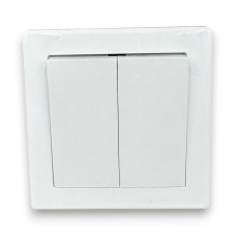 Întrerupător dublu (tip candelabru), 250V~, 10A, 50Hz, IP20