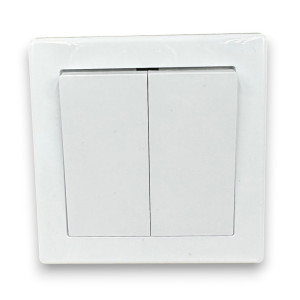 Întrerupător dublu (tip candelabru), 250V~, 10A, 50Hz, IP20