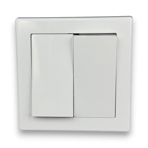 Întrerupător dublu (tip candelabru), 250V~, 10A, 50Hz, IP20