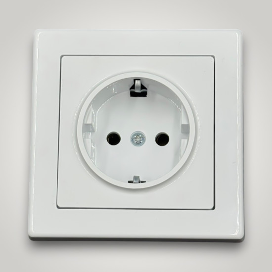 Priza Schuko, contact de protectie, 250V~, 16A, 50Hz, IP20