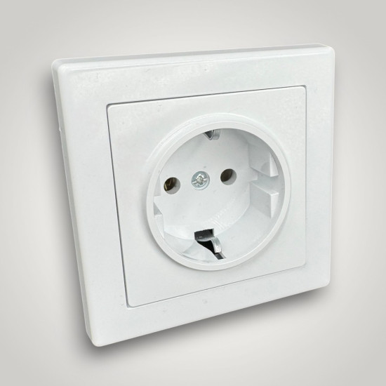 Priza Schuko, contact de protectie, 250V~, 16A, 50Hz, IP20