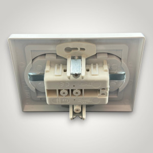 Priza Schuko dubla , contact de protectie, 250V~, 16A, 50Hz, IP20