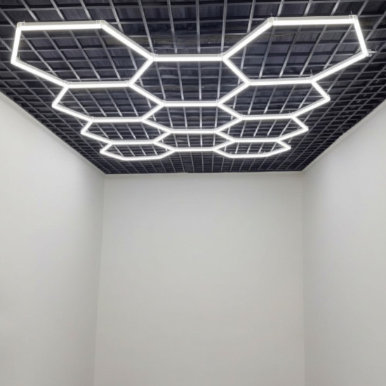Set 11 Hexagoane LED Honeycomb 276W Tuburi 440mm