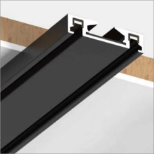 Sina magnetica slim neagra aparenta 3000x26x6.3mm, Aluminiu