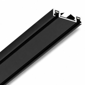 Sina magnetica slim neagra aparenta 2000x26x6.3mm, Aluminiu