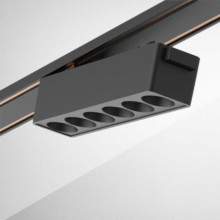 Lampa LED Liniara Reglabila Magnetica COB pentru sina SMART(Blutooth) 122x26x24mm, 48V, 6W, Aluminiu, Negru