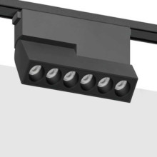 Lampa LED Liniara Reglabila Magnetica COB pentru sina SMART(Blutooth) 122x26x80mm, 48V, 6W, Aluminiu, Negru