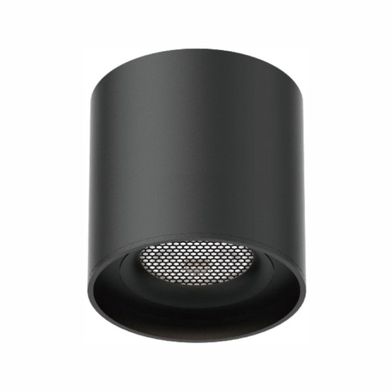 Spot LED Fix Magnetic Rotund pentru sina 75x75mm, 48V, 6W, Aluminiu, Negru