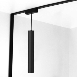 Spot LED Suspendat Magnetic pentru sina Ø40*300mm, 48V, 12W, Aluminiu, Negru