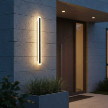 Aplica led liniara de perete neagra 35W/1700LM/3000K - 1200mm