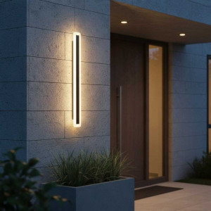 Aplica led liniara de perete neagra 35W/1700LM/3000K - 1200mm