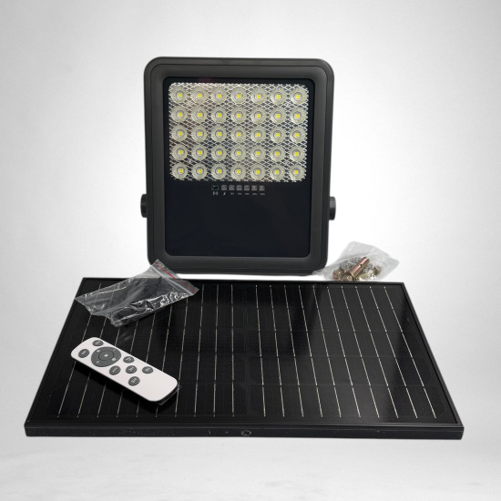 Proiector led SMD cu Panou Solar si telecomanda -  200W/6500k