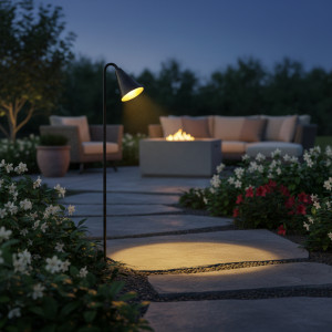 STALP LED GRADINA 4W 24V 100LM 3000K D65*970MM NEGRU