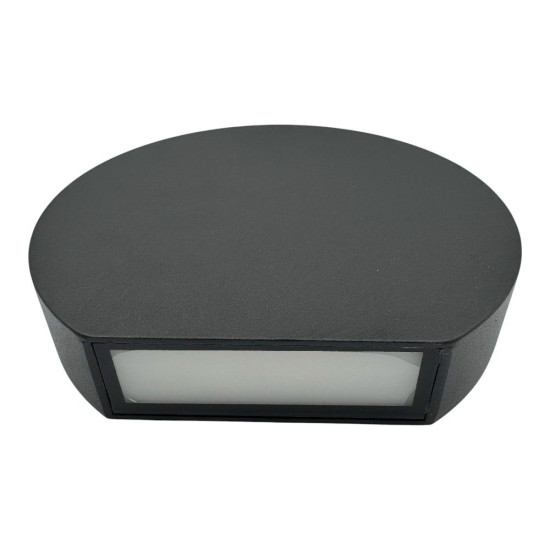 Aplica LED Perete Semicerc   fi135, 7W 3000K, lumina calda, cu protectie IP65