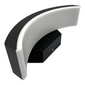 Aplica LED de exterior concava Neagra, 24W=160W, 3000K, lumina calda, 2160Lm, IP65