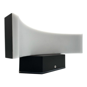 Aplica LED de exterior concava Neagra, 24W=160W, 3000K, lumina calda, 2160Lm, IP65