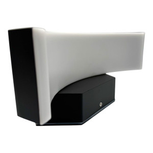 Aplica LED de exterior concava Neagra, 24W=160W, 3000K, lumina calda, 2160Lm, IP65