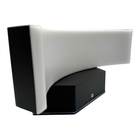 Aplica LED de exterior concava Neagra, 24W=160W, 3000K, lumina calda, 2160Lm, IP65