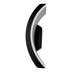 Aplica LED de exterior concava Neagra, 24W=160W, 3000K, lumina calda, 2160Lm, IP65