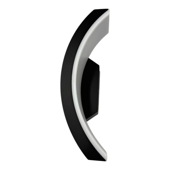 Aplica LED de exterior concava Neagra, 24W=160W, 3000K, lumina calda, 2160Lm, IP65