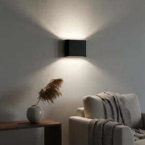 Aplica LED de exterior extra-plata, 6W=40W, 3000K, lumina calda, 540Lm, IP65