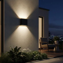 Aplica LED de exterior extra-plata, 6W=40W, 3000K, lumina calda, 540Lm, IP65