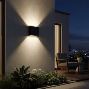 Aplica LED de exterior extra-plata, 6W=40W, 3000K, lumina calda, 540Lm, IP65