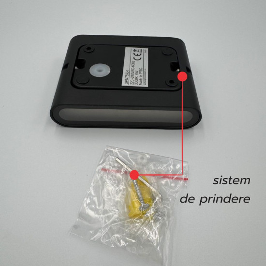 Aplica LED de exterior extra-plata, 6W=40W, 3000K, lumina calda, 540Lm, IP65