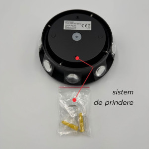 Aplica De Perete Meteor 8W, 3000k, Lumina Calda IP65