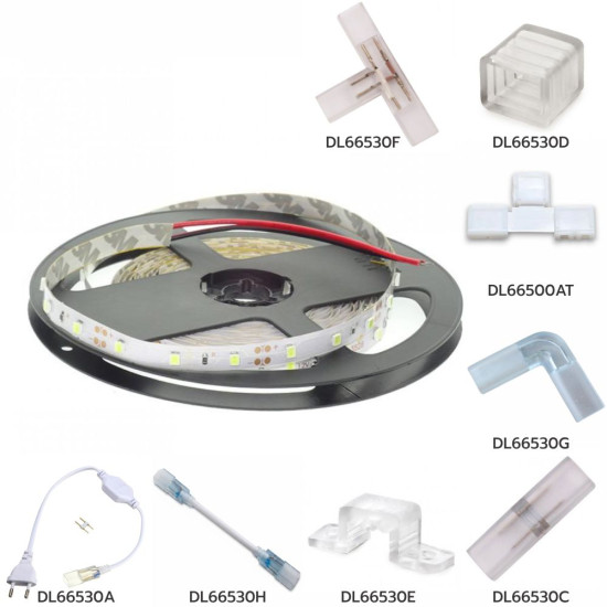 Banda LED 12V 4.8W/M 60LED/M IP20 R2835 3000K - rola de 5m Banda LED 12V 4.8W/M 60LED/M IP20 R2835 3000K - rola de 5m