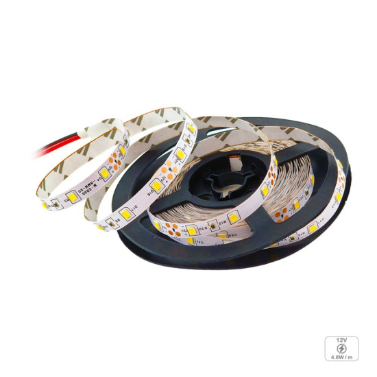 Banda LED 12V, 14.4W/M 60LED/m, IP20, R5050 3000K - rola 5m