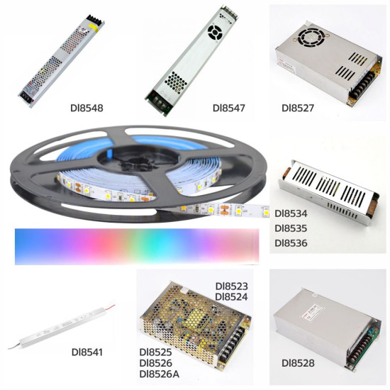 Banda LED RGB, IP20, 12V, 14.4W/M, 60 LED/M, 5050 - rola 5 m Banda LED RGB, IP20, 12V, 14.4W/M, 60 LED/M, 5050 - rola 5 m