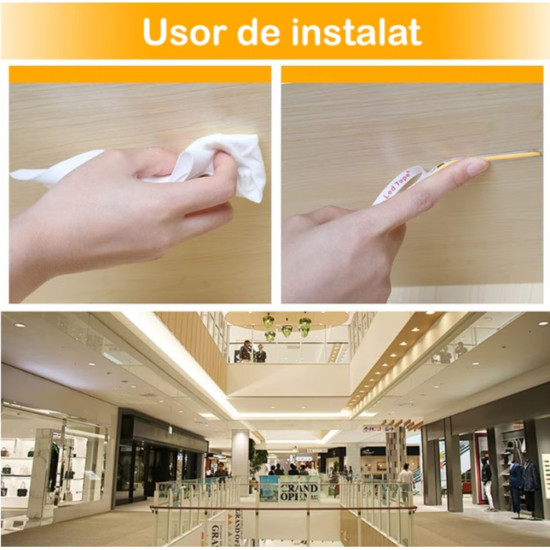 Banda LED COB 320LED/m 12W/m IP20 2700K 24V PCB 8mm - (5m/rola)