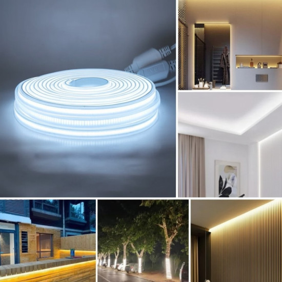 Bandă LED FCOB 230V 10W/m IP65 Bandă LED FCOB 230V 10W/m IP65