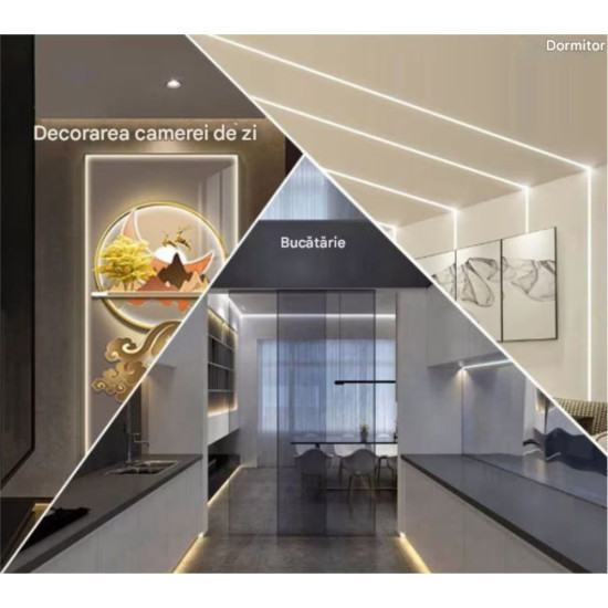 BANDA LED COB 480 LED/m 12W/m 2700K 24V IP67 (5m/rola) PCB 8mm