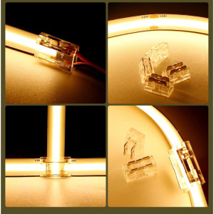Conector rapid multifuncțional 9 în 1 pentru bandă LED de 8 mm cu 2 fire