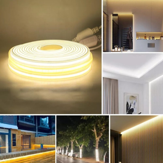 Bandă LED FCOB 230V 10W/m IP65