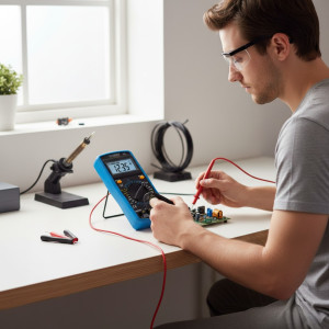 Multimetru digital, afisaj electronic carcasa rezistenta la socuri DT9205A