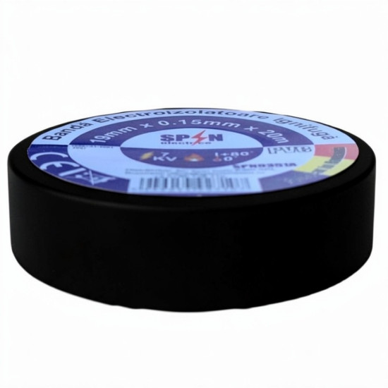 Banda Izolier Ignifuga 19X0.15mm 20M Neagra Banda Izolier Ignifuga 19X0.15mm 20M Neagra