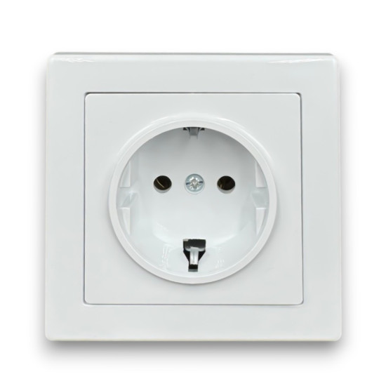 Priza Schuko, contact de protectie, 250V~, 16A, 50Hz, IP20