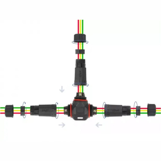 CONECTOR T 3 PINI IP68
