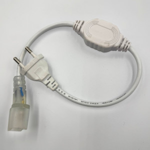 ALIMENTATOR NEON FLEX CU STECHER 220V 14X23MM 9MM PIN