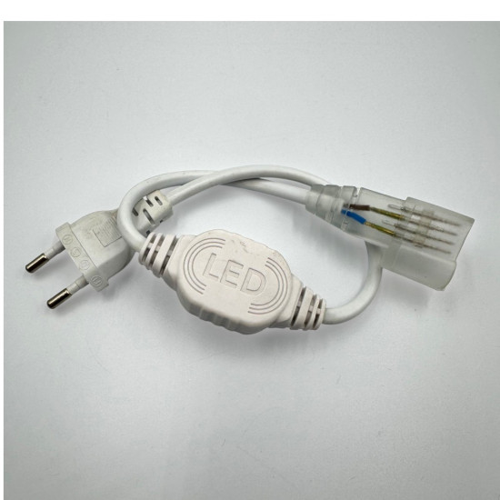 ALIMENTATOR NEON FLEX CU STECHER 220V 14X23MM 9MM PIN