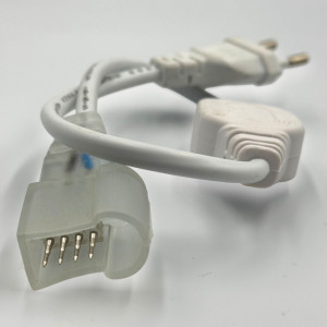 ALIMENTATOR NEON FLEX CU STECHER 220V 14X23MM 9MM PIN