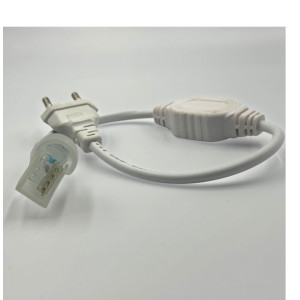 ALIMENTATOR NEON FLEX CU STECHER 220V 14X23MM 9MM PIN