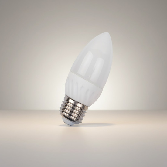 Bec Led Lumanare E27, model C35, 3W=25W, lumina calda, 3+1GRATIS