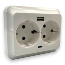 PRIZA DUBLA USB A - C 18W