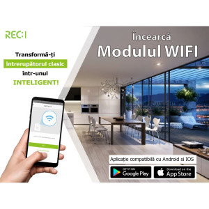 Modul de control Wi-Fi pentru intrerupator, 2.4Ghz, compatibil smartphone, 3+1 GRATIS
