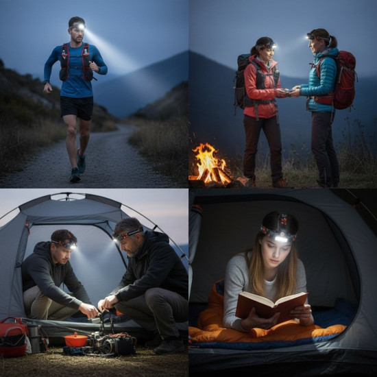 Lanterna led de cap cu acumulator 3W cu incarcare USB